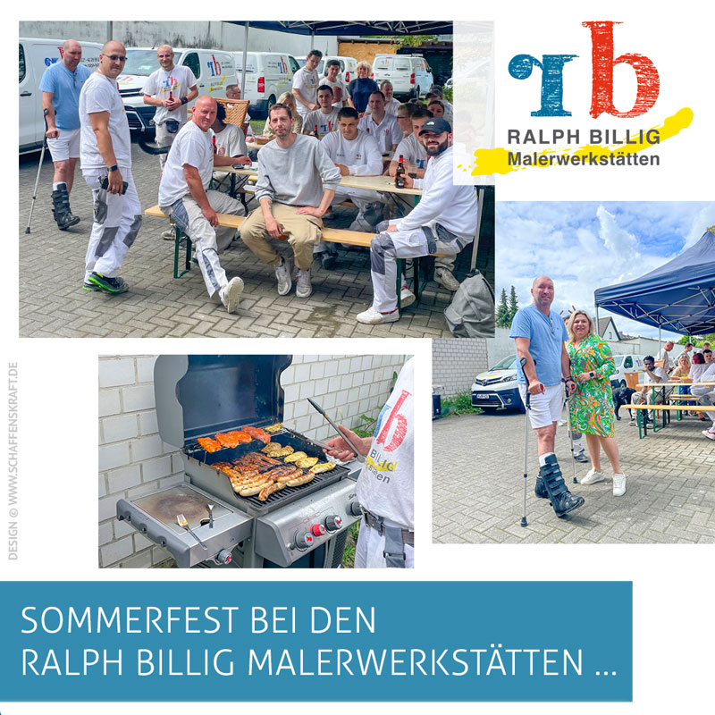 Sommer­­fest bei den Ralph Billig Maler­­werk­­stätten …