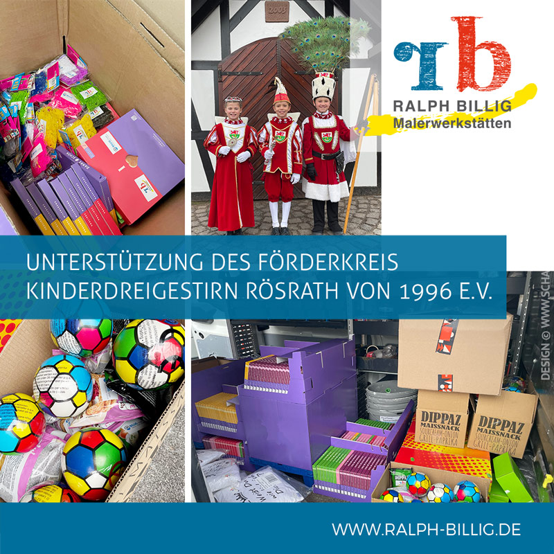 Unterstützung des Förderkreis Kinderdreigestirn Rösrath von 1996 e.V.