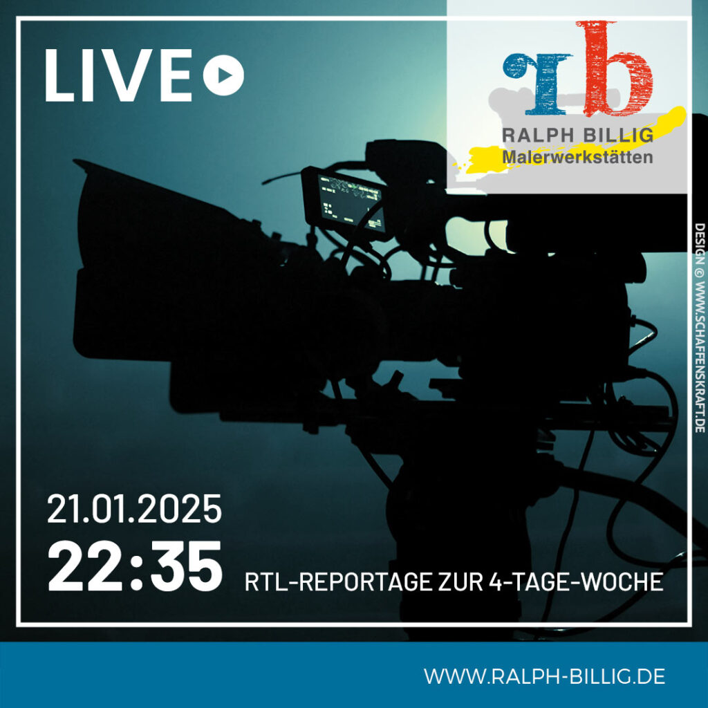 Heute live: Unsere Reportage zur 4-Tage-Woche auf RTL Extra